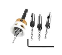 Jubepk Counter Sink Drill Bit Wood, Bits Adjustable Low Friction Depth Stop, Hex Shank Heavy Duty Quick Change Tool for Woodworking, Carpentry, Cabinet Making, 3.14 X 1.18 Inches
