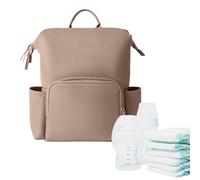 Jubepk Diaper Bag, Water-Resistant PU Leather Baby Bag, Spacious Travel Daypack, Multi-Pocket Organizer, Stylish Sturdy Backpack, Comfortable Shoulder Straps For Parents And Everyday Use