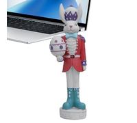 Jubepk Easter Rabbit Nutcracker, Colorful Rabbit Soldier Decor, Traditional Spring Holiday Ornament, Strong Robust Figurine, Mantel Shelf Entryway Home Display Living Room Kitchen Bedroom