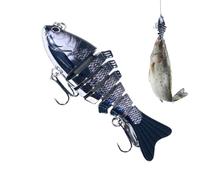 Jubepk Esca galleggiante, esche per pesce basso, esche artificiali da pesca multigiunti con gancio, esche colorate da 10 cm, accessori da pesca portatili per tutti gli strati d'acqua