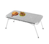 Jubepk Folding Table, Aluminum Folding Table, Lifting Camping Tables, Foldable Tables, Portatile Folding Camping Table with Aluminum Alloy Frame For Outdoor Barbecue and Campfire Use