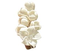 Jubepk Forcine floreali decorative per capelli, fermaglio per capelli floreale bianco | Copricapo floreale decorativo per souvenir del festival di Natale,Forcina leggera di sensazione di alta gamma di