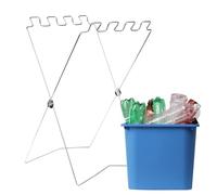 Jubepk Garbage Bag Holder, Foldable Metal Stand Rack, Multifunctional Waste Storage Support for Kitchen, Cooking, Laundry Use, Outdoor, Leaves, Weeding, Yard, Cleanup Tool