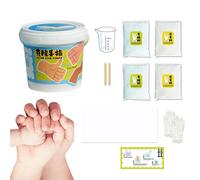 Jubepk Hand Sculpture Kit, Romantic Hand Casting, 16.3/15.5/16.4 Inches, Plaster Statue Craft, Detailed Finger Molding Tool, Natural Keepsake Gift for Family Memory Making, White