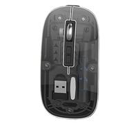 Jubepk Laptop Wireless Mouse, Transparent Mouse, 4 Inch Portable Computer with Silent Click, Ergonomic Mouses with Smooth Tracking, Laptop Accessory with Stylish Transparent Design