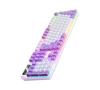 Jubepk Luminous Desktop Keyboard, Wired Mechanical Keyboard, Pc Keyboards, 104 Key Setup, 17.13x5.12x0.98 Inches, Provides Precise Input for Both and Typing, Multicolore