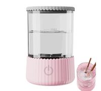 Jubepk Macchina per la pulizia dei pennelli da trucco, lavatrice e asciugatrice 2 in 1, pennelli da trucco automatici puliti e asciutti, 15 x 9 cm, ideale per pennelli e spugne, blu e rosa