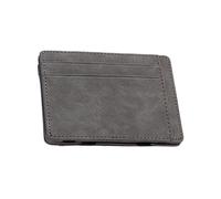 Jubepk Magic Wallet, PU Leather Wallet, Pocket Wallet, Magic Money Clip, Card Holder Wallet, Cards and Cash Organizer, Money Wallet for Men, Slim Wallet, Leather Money Clip, Minimalist Wallet, Grigio