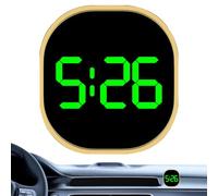 Jubepk Orologio da cruscotto digitale per veicoli con display LCD e ora visibile, orologio compatto per cruscotto con schermo chiaro, accessorio interno per auto e camion