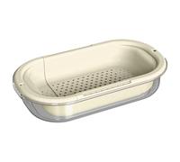 Jubepk Over The Sink Colander | Colino per pasta sopra il lavello - Cestino per risciacquo rapido per frutta, riso, pasta e preparazione degli alimenti