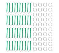 Jubepk Pomodoro Vine Hooks, 40 Piece Plant Support Set with String and Clips, Stem Fixing Holders for Cucumber, Eggplant, Pepper Use, Garden Aid, Flower, Watermelon Growth