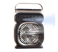 Jubepk Rechargeable Misting Fan, Personal Cooling Device, Portable Desk Humidifier Fan, 450 ml Water Tank with 3 Speeds and 7 Color Night Light for Camping, Beach, Cruise, Travel, Bedroom