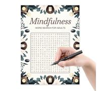 Jubepk Search Books, Multilevel Word Puzzle Game, Engaging Brain Training Activity, Relaxing Stress-Relief Word Find, Large Print Puzzle, Includes 400+ Challenges For Travel, Home