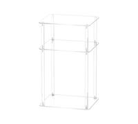 Jubepk Small Side Table, Transparent Acrylic End Table, Tall Accent Stand, Multi-Functional Display Shelf, Compact Modern Furniture for Apartment, Dormitory, Bathroom, Hotel, Rental, Living Room