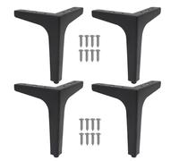 Jubepk Table Legs Metal, Heavy Duty Base, Triangular Support Structure, Angled Stable Design, Rust-Resistant Coating, Ideal for Furniture Dining Family Kitchen Counter Home Use