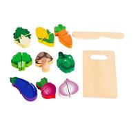 Jubepk Wooden Cutting Toy, Vegetable Pretend Play, Educational Game, Food Set Toddler, Early Learning Development for Kids, Boys, Girls, Preschool, Home, Classroom, Playroom, 20/3/15.7 Inches