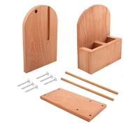 Jubepk Yarn Ball Dispenser,Double Rotating Yarn Spinner Holder - Wooden Yarn Storage Organizer, Stable Yarn Spinner Rack With Slots For Knitting Crochet