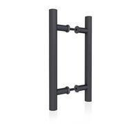 JUBEST - Set di maniglie per porta scorrevoli, 30,5 cm, colore: Nero