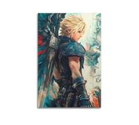 JUBHGGU Poster decorativo da parete su tela, motivo: Claude Strife Final Fantasy Game Poster decorativo per camera da letto e camera da letto (30 x 45 cm)