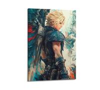 JUBHGGU Poster decorativo da parete su tela, motivo: Claude Strife Final Fantasy Game Poster decorativo per camera da letto e camera da letto (30 x 45 cm)
