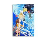 JUBHGGU Poster decorativo da parete su tela, motivo: Final Fantasy X-2, poster decorativo moderno per camera da letto, per camera da letto, 20 x 30 cm