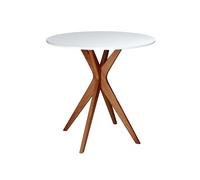 JUBI Tavolo da pranzo rotondo, 60 cm, rovere bianco