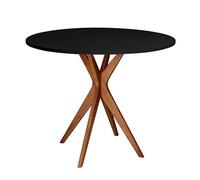 JUBI Tavolo da pranzo rotondo 80 cm rovere nero