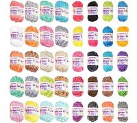 JubileeYarn Amigurumi Select Yarn Bonbons - 10 g/matassa, peso per bambini, acrilico, 1 confezione leggera/2 confezione scura, 60 matasse