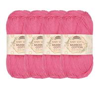 JubileeYarn Baby Soft Bamboo Cotton Yarn - 50 g/matassa - Anguria - 4 matasse