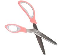 JubileeYarn - Cesoie da taglio professionali per rosellatura, 24,1 cm, in acciaio inox, rosa e grigio, 1 paio