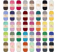 JubileeYarn Filato di cotone e bambù Baby Soft, 4 matasse, 50 g/matassa, confezione con colori assortiti