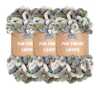 JubileeYarn Fun Finger Loops Yarn - 100 g/matassa Jumbo poliestere - Selene - 3 matasse