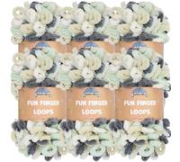 JubileeYarn Fun Finger Loops Yarn - Jumbo poliestere - 100 g/matassa - Artemis - 6 matasse