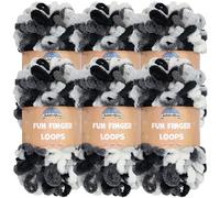 JubileeYarn Fun Finger Loops Yarn - Jumbo poliestere - 100 g/matassa - Hera - 6 matasse