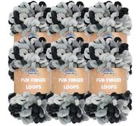 JubileeYarn Fun Finger Loops Yarn - Jumbo poliestere - 100 g/matassa - Nemesis - 6 matasse