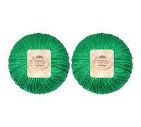 JubileeYarn - Gomitolo di filato grosso in cotone di bambù, 100 g/gomitolo, ago di pino, 2 gomitoli