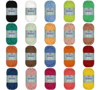 JubileeYarn - Gomitolo di filato spugnoso in nylon pettinato, 50 g/matassa, confezione assortita, 4 matasse