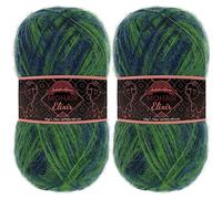 JubileeYarn Mohair Elixir - Gomitolo di lana per bambini, 2 gomitoli, colore: Laguna blu