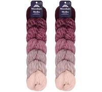 JubileeYarn Moonlight Medley - Matassa in lana merino/acrilico DK ombré, 200 g/matassa, 2 matasse, bilancia