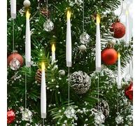 Jubilin 12 Candele LED per Albero di Natale con Telecomando, Candele Fluttuanti con Sfera di Cristallo, Decorazione per la Casa del Matrimonio