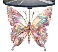 Jubilofex Acchiappasole Farfalla per Auto - Ornamenti Farfalla per Albero, Creatore di Arcobaleno 2D Glitter Charm Volante per Interni Auto Borsa Studente Specchio