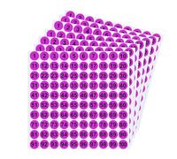 Jubilofex Adesivi numerati - Set di 7 etichette adesive per inventario, rotonde, adesive da 2,5 cm, numeri da 1 a 100 per interni esterni, armadietti, scatole per attrezzi