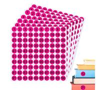 Jubilofex Adesivi numerici | Set di 7 etichette adesive per inventario, rotonde adesive da 2,5 cm, numeri da 1 a 100 per interni esterni, armadietti, scatole per attrezzi