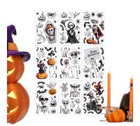 Jubilofex Adesivi Per Finestra Halloween,Decorazioni 3D Horror - Adesivo Per Feste Con Impronte Sanguinanti Di Mano E Piede E Scheletro | Per Decorazioni Per Halloween Feste Casa Porta Finestra Parete
