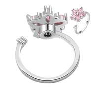 Jubilofex Anello rotante - Spinner per anello fidget con design floreale regolabile | Giocattolo calmante per ridurre lo stress per meditazione, recupero, lavoro, pendolarismo, parlare e scuola