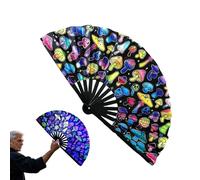 Jubilofex Appassionati di danza da donna, Fan Light Up - Clack Hand Fan accende,Accessori per festival, grande festa cinese/giapponese favorisce gli accessori fotografici per il raffreddamento, la