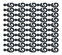 Jubilofex Appendini per tende da esterno, set di 50 ganci per e porta per tessile, anelli versatili antiruggine per tende di pergola, per uso interno ed esterno in soggiorno,