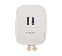 Jubilofex Astuccio da toilette da viaggio | Organizzatore di trucco da viaggio, borsa portaoggetti leggera con scomparti multipli, accessori da viaggio compatti per campeggio e viaggi, Colore Crema