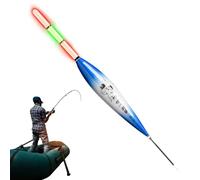 Jubilofex Bobbers luminosi per la pesca notturna,Follets luminosi per la pesca notturna, galleggianti da pesca a cambiamento di colore con rilevamento del peso per le notti, galleggianti scorrevoli