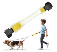 Jubilofex Braccialetti luminosi | Braccialetto fosforescente, le di avvertimento si illuminano nel braccialetto nero per la passeggiata del cane in bicicletta di notte